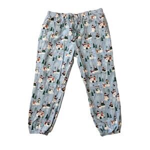 The Company Store Soft Flannel loungewear/Pj bottoms; Men's XL; Snowmen; Holiday